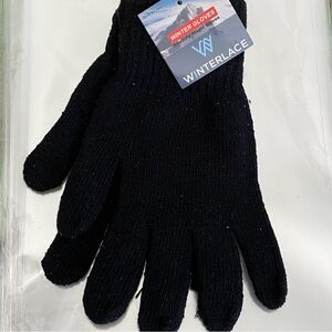 Winterlace Stretchy Magic Black Gloves Adult One Size